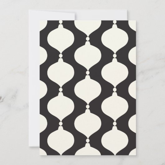 Moderne retro Chritsmas zwart goud Aankondiging (Achterkant)