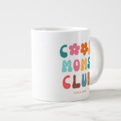 Moderne Retro Cool moeders club  Groovy Daisy Extra Grote Beker (Voorkant rechts)