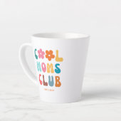Moderne Retro Cool moeders club  Groovy Daisy Latte Mok (Linkerhoek)