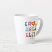 Moderne Retro Cool moeders club  Groovy Daisy Latte Mok (Rechterhoek)