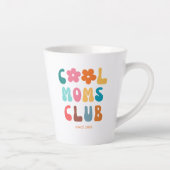 Moderne Retro Cool moeders club  Groovy Daisy Latte Mok (Rechts)