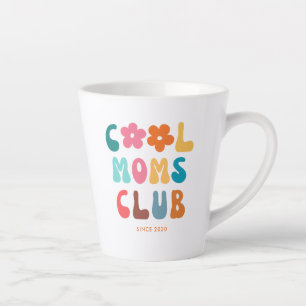 Moderne Retro Cool moeders club  Groovy Daisy Latte Mok