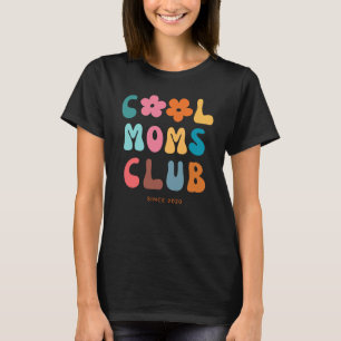 Moderne Retro Cool moeders club  Groovy Daisy T-shirt