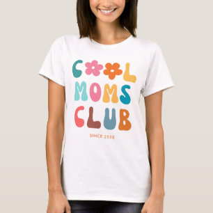 Moderne Retro Cool moeders club  Groovy T-shirt
