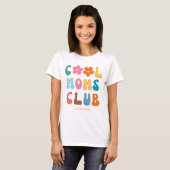 Moderne Retro Cool moeders club  Groovy T-shirt (Voorkant volledig)