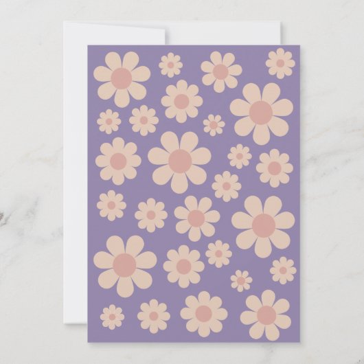 Moderne Retro Daisy Bruiloft Save The Date (Achterkant)