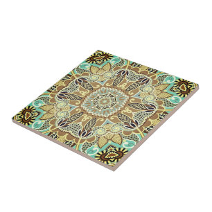 Moderne Retro Design Keramische Tegels Vintage Orn Tegeltje