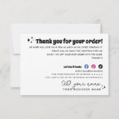 Moderne retro die kleine zaken steunt dank u kaart (Achterkant)