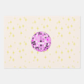 Moderne Retro Disco Ball Beige Inpakpapier Vel (Voorkant 2)