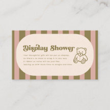 Moderne Retro Display Douche Gestreepte Baby Showe