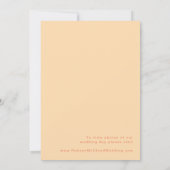 Moderne Rétro | Faire-part de mariage crème orange (Dos)