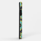 Moderne Retro Flower Blauwgroen & Limoen Case-Mate iPhone Case (Achterkant/rechts)