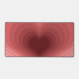 Moderne Retro Funky Red Pink Heart Desk Mat