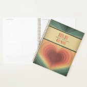 Moderne Rétro Funky Romantique Planner Coeur (Devant avec enveloppe)