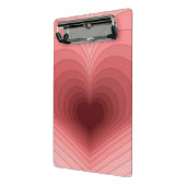 Moderne Retro Funky Rood Roze Hart Mini Klembord (Angled2)