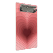 Moderne Retro Funky Rood Roze Hart Mini Klembord (Schuin)