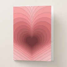 Moderne Retro Funky Rood Roze Hart Pocket Folder