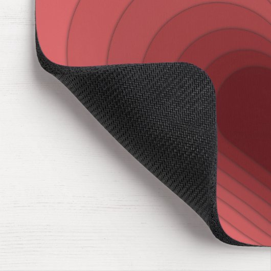 Moderne retro funky roze rode hart mousepad muismat (Hoek)