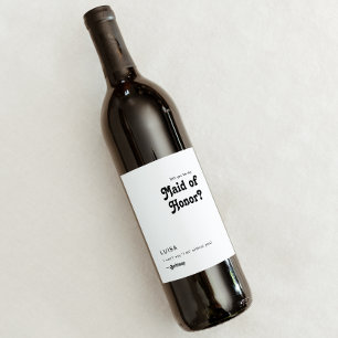 Moderne retro, gemaakt van het eervolle voorstel W Wijn Etiket