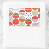 Moderne Retro Geometrische Polka stippen Rechthoekige Sticker (Tas)