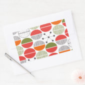 Moderne Retro Geometrische Polka stippen Rechthoekige Sticker (Envelop)