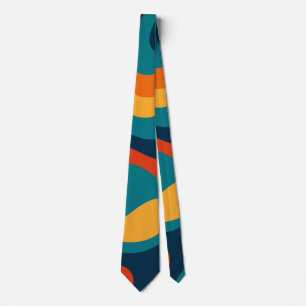 Moderne Retro Golf Abstract Patroon  Stropdas