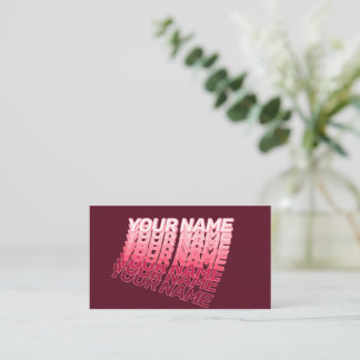 Moderne Retro Golf Typografie Wijnrood QR CODE Visitekaartje