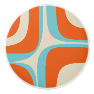 Moderne retro groef patroon uit het midden van de  keramische knop