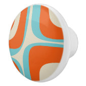 Moderne retro groef patroon uit het midden van de  keramische knop (Rechts)