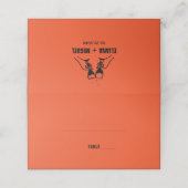 Moderne retro handtrekking bruiloft (Buitenkant ongevouwen)