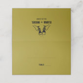 Moderne retro handtrekking bruiloft (Buitenkant ongevouwen)