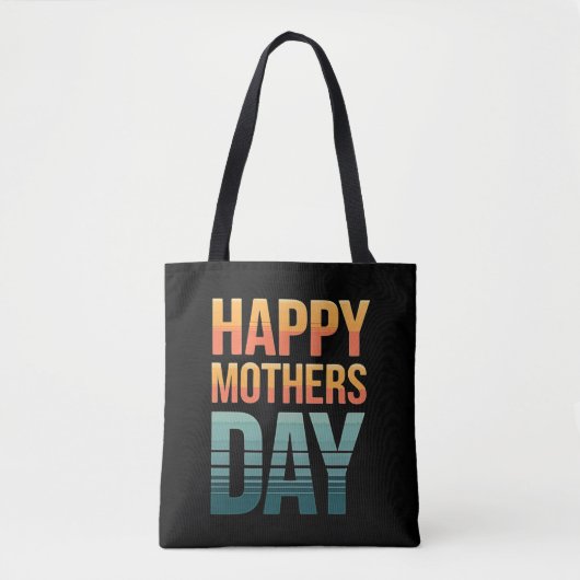 Moderne Retro Happy Mothers Day Draagtas (Voorkant)