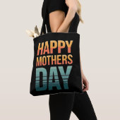 Moderne Retro Happy Mothers Day Draagtas (Dichtbij)