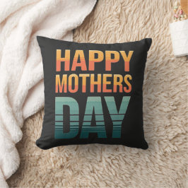 Moderne Retro Happy Mothers Day Kussen