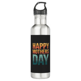 Moderne Retro Happy Mothers Day Waterfles