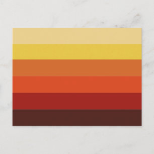 Moderne retro herfst herfstkleuren verloop strepen briefkaart