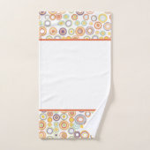 Moderne retro herfstcirkels uit het midden van de bad handdoek (Handdoek)