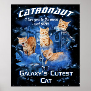 Moderne Retro Huisdier Naam Cute Ruimte Foto's Boo Poster