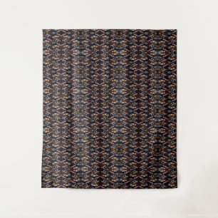 Moderne retro in bruine bosbouw wandkleed