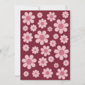 Moderne Retro Jaren 70 Roze Bruiloft in Bourgondië Save The Date (Achterkant)