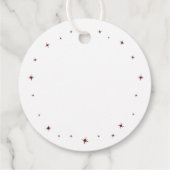 Moderne Retro Joy Kerstscript Typografie | Red Bedankjes Labels (Achterkant)