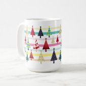 Moderne Retro Kerst Koffiemok (Voorkant links)