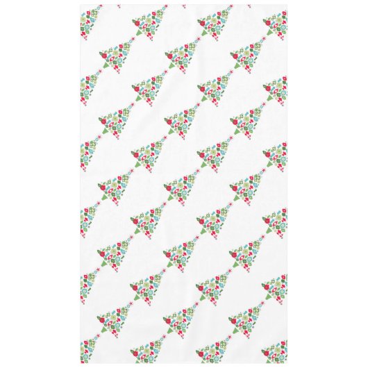 Moderne  retro kerstboom tafelkleed (Voorkant)