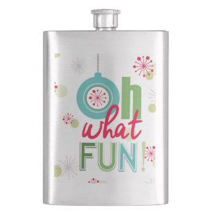 moderne retro-kersttypografie heupfles