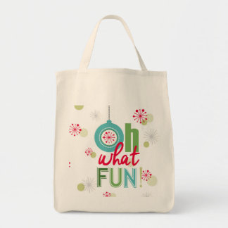 moderne retro-kersttypografie tote bag