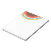 Moderne Retro Kleurrijke Groovy Curves Gepersonali Notitieblok (Gedraaid)