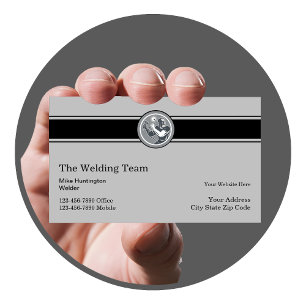 Moderne retro lasconstructie visitekaartje