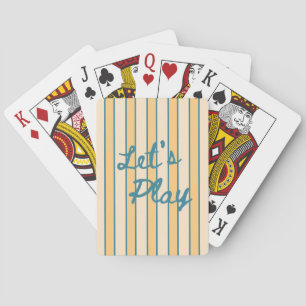 Moderne Retro Laten we Gestreept Spelen Pokerkaarten