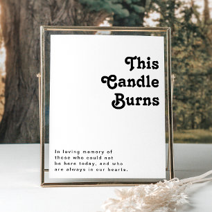 Moderne Retro Lettering Deze Kaars Brandt Poster