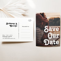 Moderne Retro Lettering Save Our Date Foto